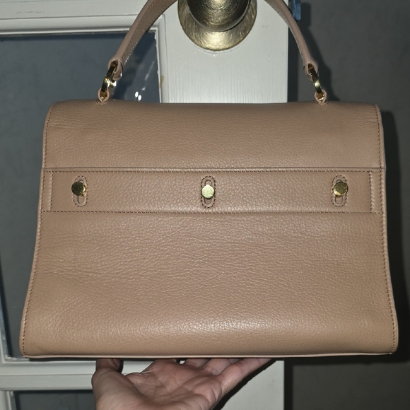 Saint Laurent Beige Top Handle Small Leather Muse Two Bag with Gold Accents - Picture 4 of 17